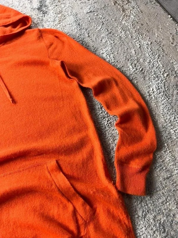 Ralph Lauren Women’s orange cashmere hoodie Size S – photo 6